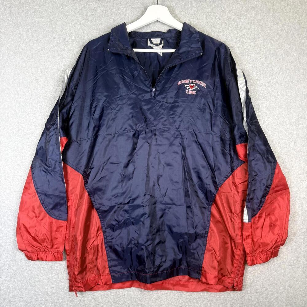 Disney Cruise Line Logo Windbreaker Rain Jacket XS/S Oversized Pullover Vented